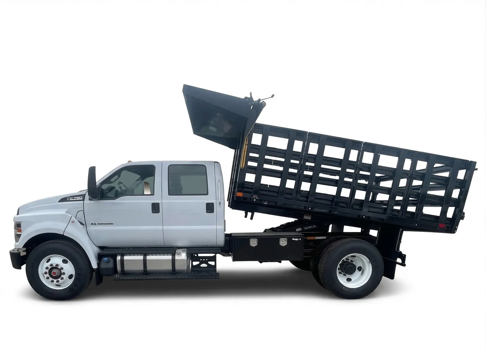 Ford F-750 dump body side view